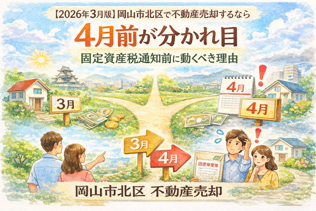 【2026年3月版】岡山市北区で不動産売却するなら4月前が分かれ目？固定資産税通知前に動くべき理由
